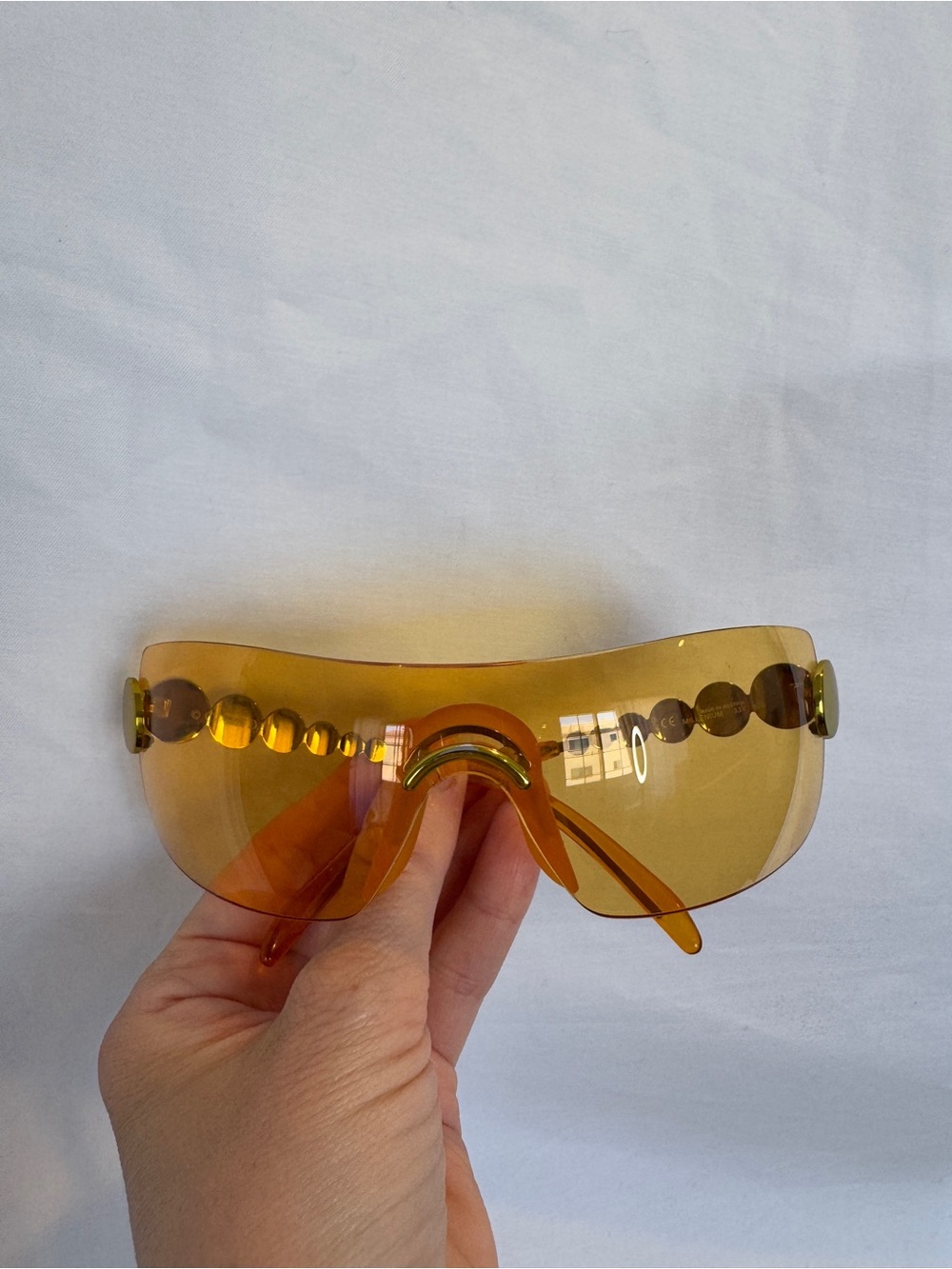 Dior John Galliano Vintage Y2K Amber Millenium Gold Circle Sunglasses - Picture 1 of 16